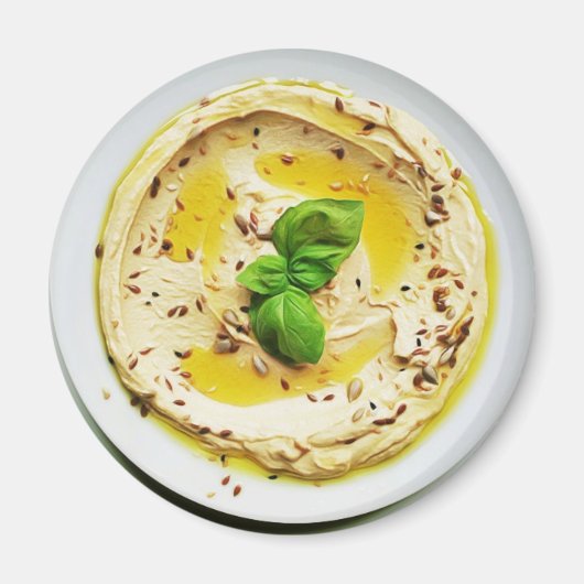 Hummus Leuk Voedsel Koelkast Magneet (Voorkant)