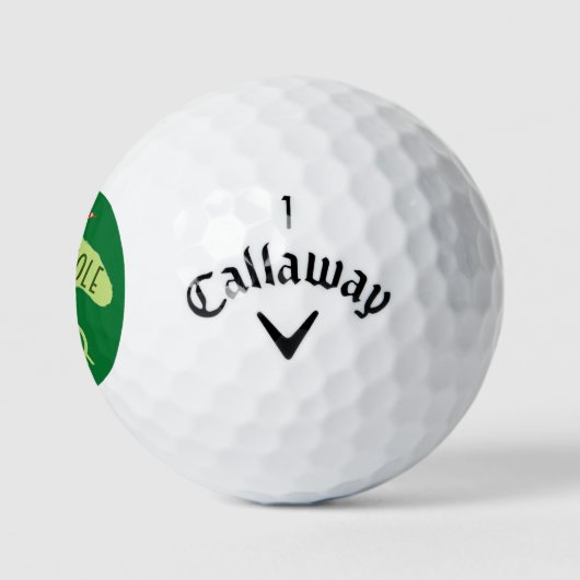 Humor 19th Hole Beer Glass Putt Initialen Golf Bal (Logo)