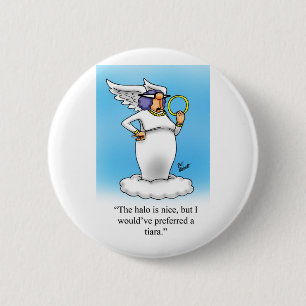 Humor Angel Mode Cartoon Gift. Ronde Button 5,7 Cm