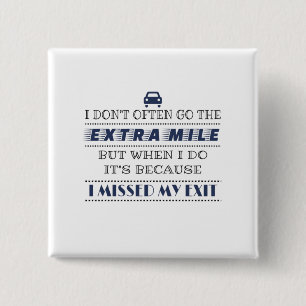 Humor Bad Driver heeft afgebroken Vierkante Button 5,1 Cm