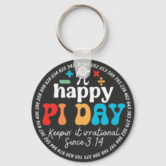 Humor Be Irrational Celebrate Pi Symbol Math  Sleutelhanger (Voorkant)