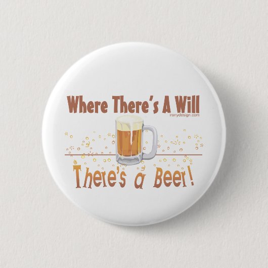 Humor bier ronde button 5,7 cm (Voorkant)