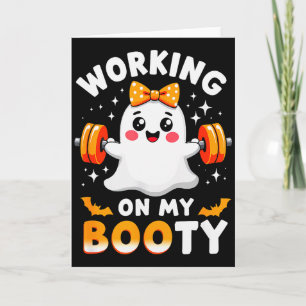 Humor Boo Werkt Aan Mijn Kont Gym Fitness Hallowee Kaart