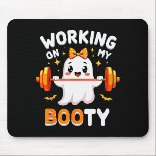 Humor Boo Werkt Aan Mijn Kont Gym Fitness Hallowee Muismat