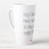 Humor Cat Lover Pardon Quote Cute Name Latte Mok (Linkerhoek)