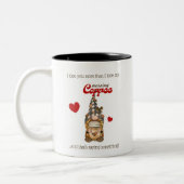 Humor Coffee Quote Schattigee Gnome Funny Valentij Tweekleurige Koffiemok (Links)