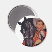 Humor, Cowboy die muziek zingt op zijn paard Magneet (Voorkant / Achterkant)