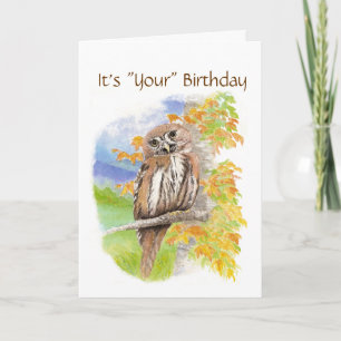 Humor, Cute Owl "Geef een Woot"-betaalkaart Kaart