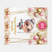 Humor deken voor oma aangepaste naam (Voorkant (Horizontaal))