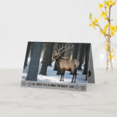 Humor Elk foto-Vaderdag Kaart (Gele Bloem)