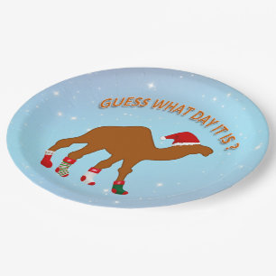 Humor en plezier Grappige Kerst Papieren Bordje