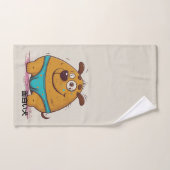 Humor funny japanese dog Modern boys smiling (Serviette à main)