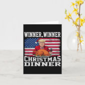 Humor Funny Trump Winner Kerstdiner M Kaart (Gele Bloem)