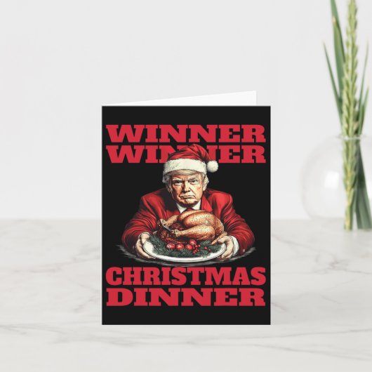 Humor Funny Trump Winner Kerstdiner M Kaart (Voorkant)