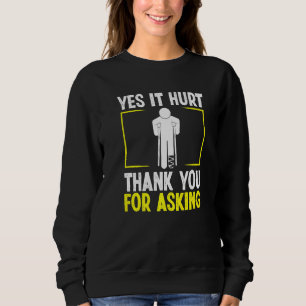 Humor gebroken been invordering gebroken been trui