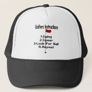 Humor Golfers Instructies Trucker Pet