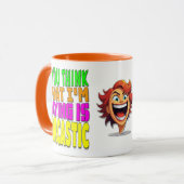 Humor Grappig Sarcastisch Commentaar Vrouw Cartoon Mok (Voorkant links)