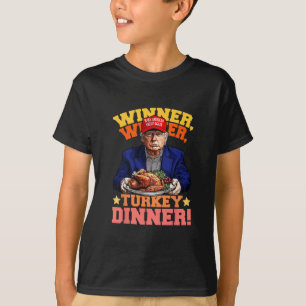Humor Grappig Trump Winnaar Winnaar Kaledijn Diner T-shirt