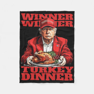 Humor Grappig Trump Winnaar Winnaar Kaledinersmaal Fleece Deken