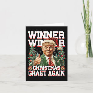 Humor Grappig Trump Winnaar Winnaar Kerstmis Gewel Kaart