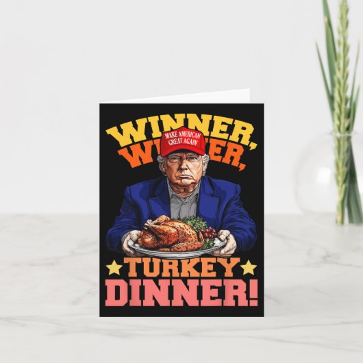 Humor Grappig Trump Winner Turkije Diner dan Kaart (Voorkant)