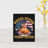 Humor Grappig Trump Winner Turkije Diner dan Kaart (Gele Bloem)