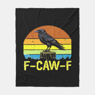 Humor Grappige Kraai F-Caw-F Gotisch Fleece Deken