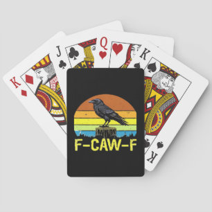 Humor Grappige Kraai F-Caw-F Gotisch Pokerkaarten