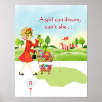 Humor Grocery Shopping vs Golf Girl Can Dream
