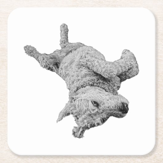 Humor in rust vierkante kartonnen onderzetter (Voorkant)