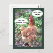 Humor kippen briefkaart (Voorkant / Achterkant)