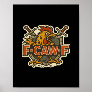 Humor Kraai Grappige Gotische F-Caw-F Poster