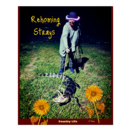 Humor - Leven op het platteland — Rehoming Strays Perfect Poster