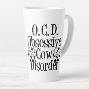 Humor met obsessieve-cowaandoening latte mok