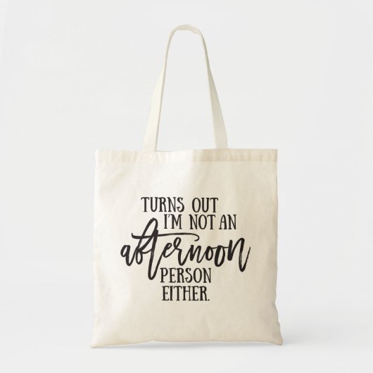Humor namiddag Typografie Tote Bag (Voorkant)