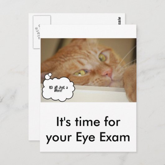 Humor Oogdokter/Het is allemaal een onduidelijk be Briefkaart (Voorkant / Achterkant)