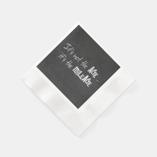 Humor over ouderdom op het bord servetten (Hoek)