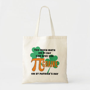Humor Pi Day St Patrick's Day Wiskunde Tote Bag