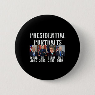 Humor Presidentiële Portretten Trump Obama Biden C Ronde Button 5,7 Cm