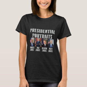 Humor Presidentiële Portretten Trump Obama Biden C T-shirt