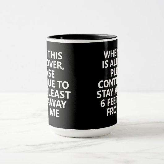 Humor Sociale afstand Introvert Mok (Midden)