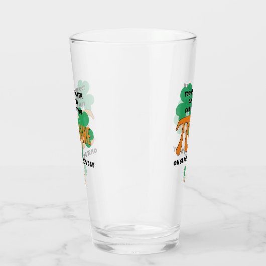 Humor St Patrick's Day PI Day Wiskunde Monogram Glas (Rechts)
