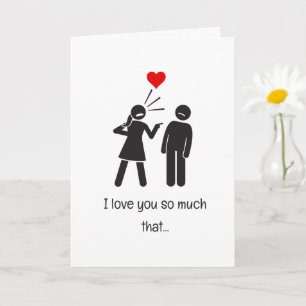 Humor Stickman Paar Joke Grappige Valentijnsdag Kaart