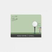 Humor T-shirt van Golfer Post-it® Notes (Voorkant)