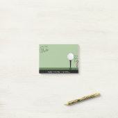 Humor T-shirt van Golfer Post-it® Notes (Op bureau)