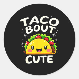 Humor Taco Over Cute Meisje Verjaardagsfeestje Ronde Sticker