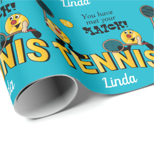 Humor Tennis Balls   Eigen achtergrond kiezen Cadeaupapier