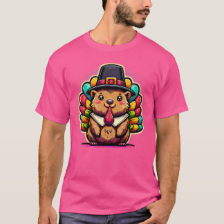 Humor Thanksgiving Turkije Wombat T-shirt
