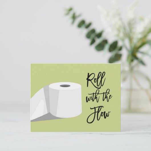 Humor Toiletpapier Uitgestelde Trouw Aankondiging (Staand voorkant)