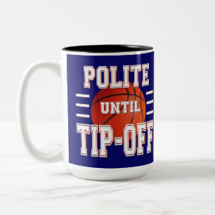 Humor tot het uiteinde van de Basketball Tweekleurige Koffiemok